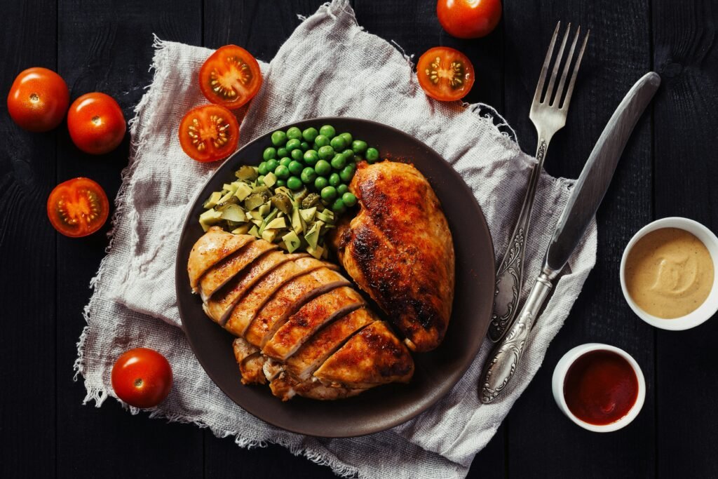 High in protein and low in fat, chicken breast is perfect for building muscle.
